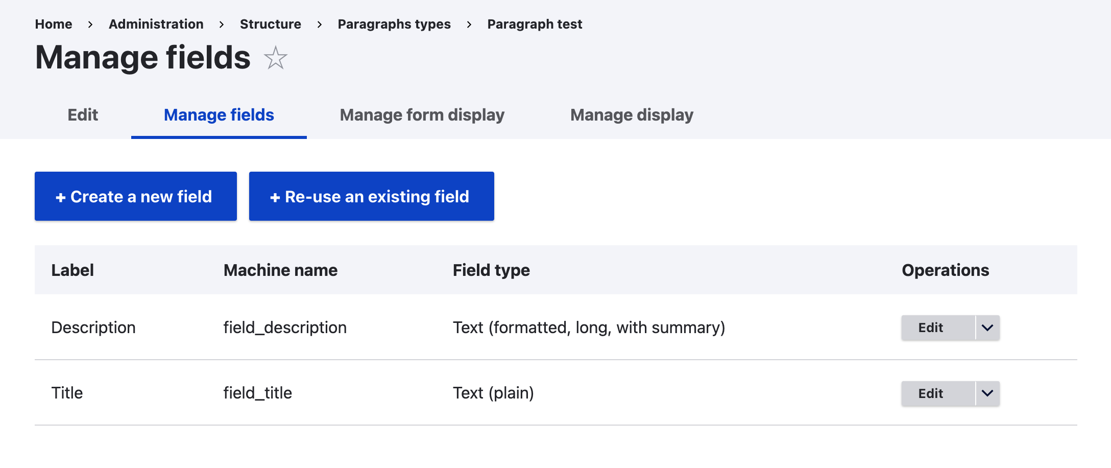 paragraph field