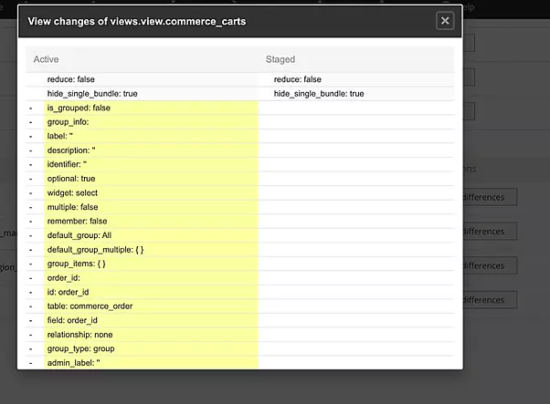 Configuration Differences